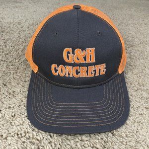 Port Authority G & H Concrete Snapback Hat Brown Orange Mesh Back‎ Cap NWOT